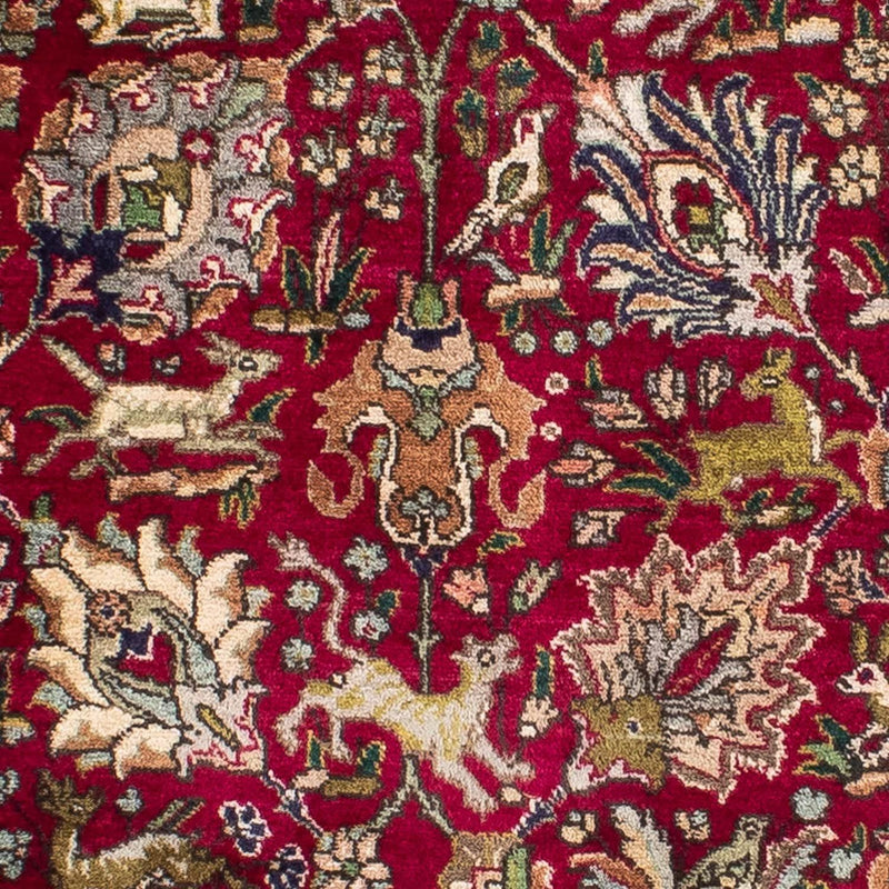 Loper Perzisch tapijt - Tabriz - 385 x 90 cm - donkerrood