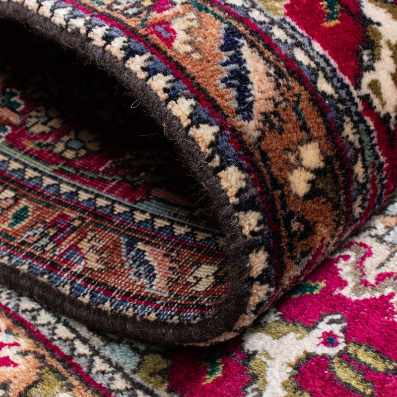 Loper Perzisch tapijt - Tabriz - 385 x 90 cm - donkerrood