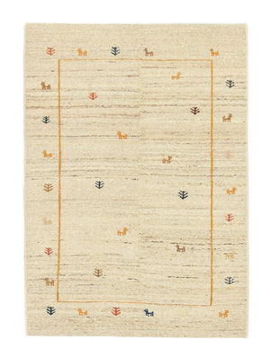 Gabbeh tapijt - Perzisch - 143 x 97 cm - beige