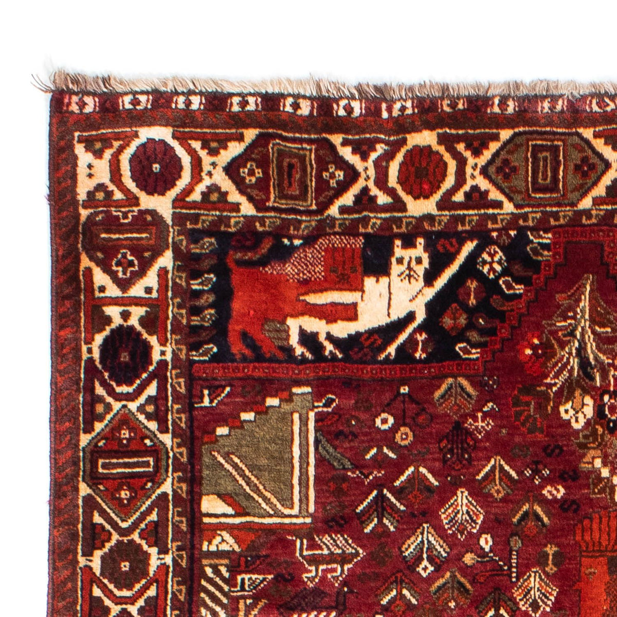 Perzisch Tapijt - Nomadisch - 220 x 145 cm - donkerrood