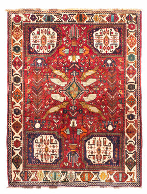 Perzisch Tapijt - Nomadisch - 170 x 130 cm - donkerrood