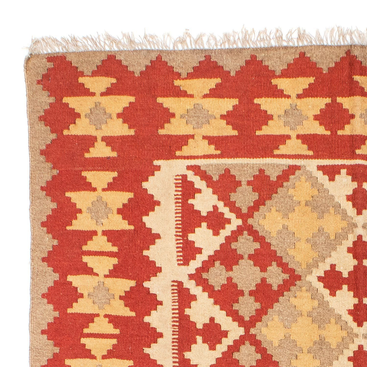 Kelim tapijt - Oosters - 190 x 148 cm - oranje