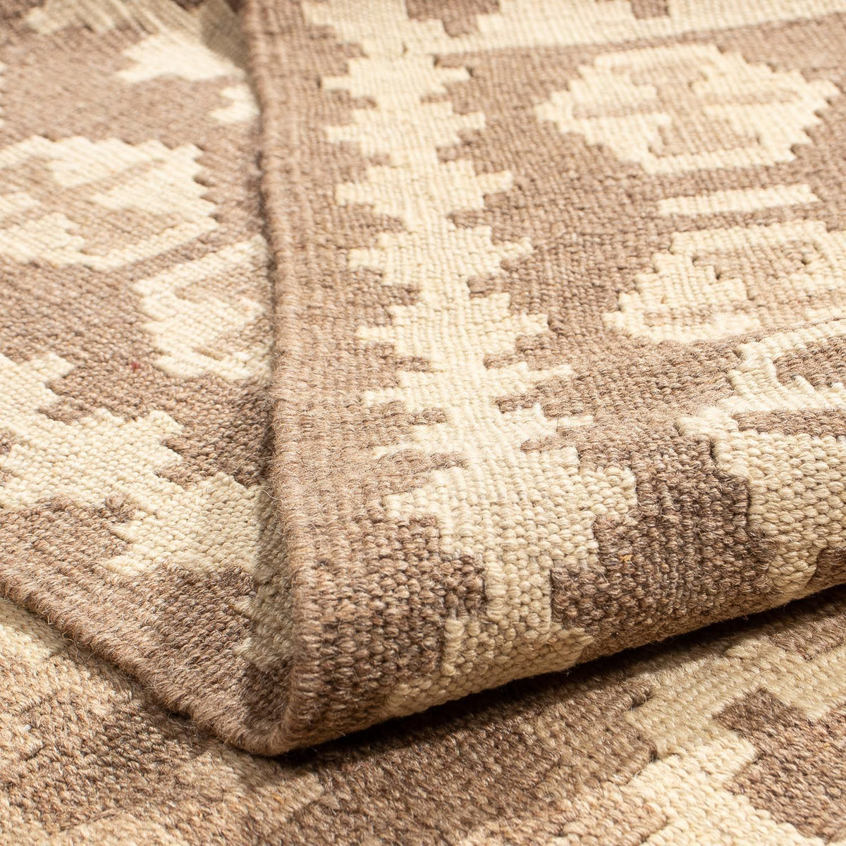 Kelim tapijt - Oosters - 189 x 145 cm - lichtbruin