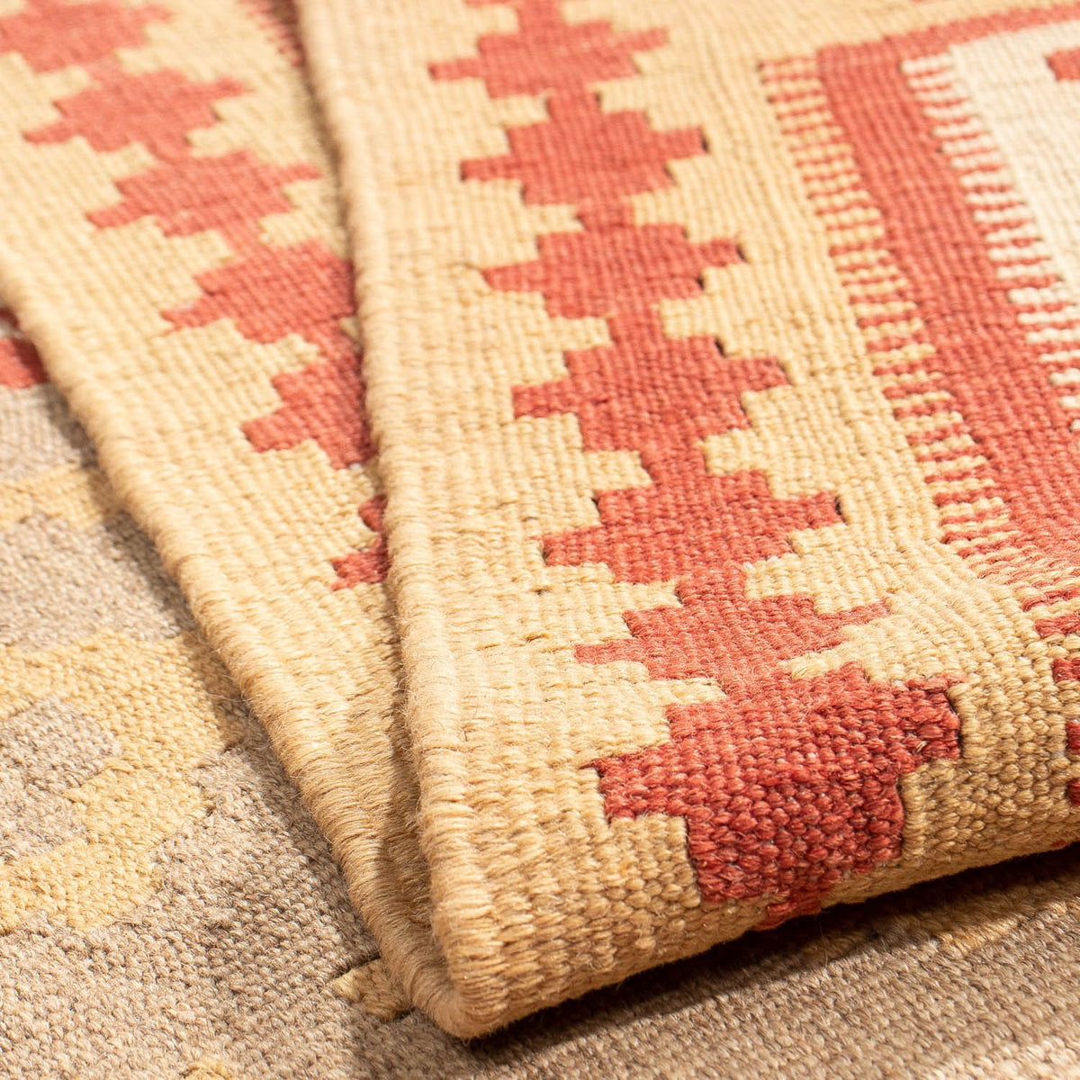 Kelim tapijt - Oosters - 198 x 146 cm - lichtbruin