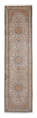 Loper Zijden tapijt - Kashmir Silk - 316 x 81 cm - beige