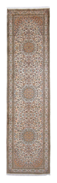 Loper Zijden tapijt - Kashmir Silk - 316 x 81 cm - beige