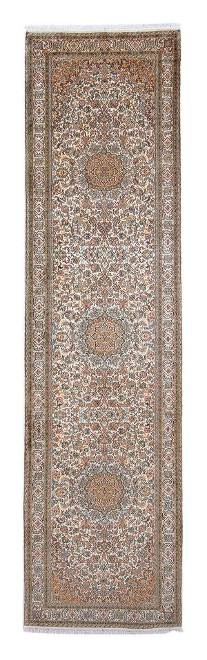Loper Zijden tapijt - Kashmir Silk - 316 x 81 cm - beige