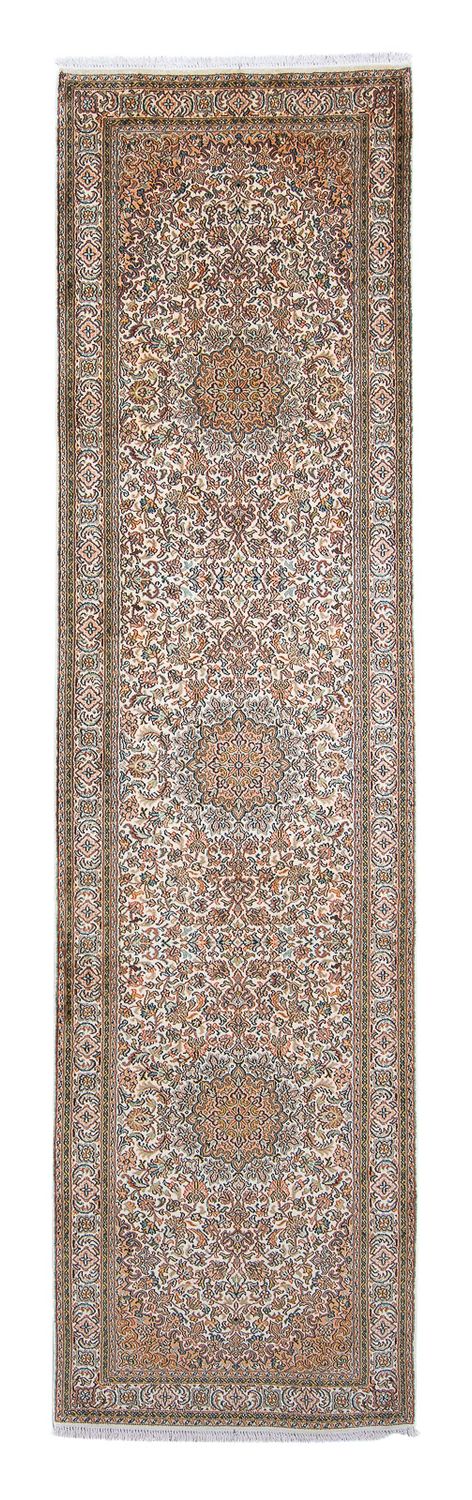 Loper Zijden tapijt - Kashmir Silk - 316 x 81 cm - beige