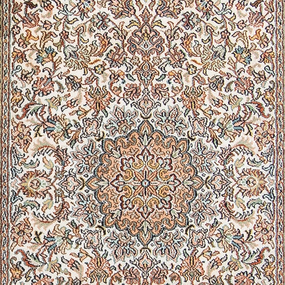 Loper Zijden tapijt - Kashmir Silk - 316 x 81 cm - beige