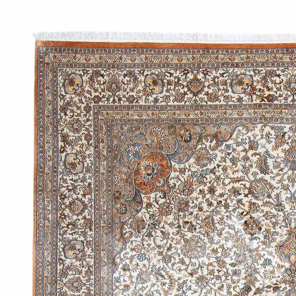 Zijden tapijt - Kashmir Silk - 304 x 241 cm - beige