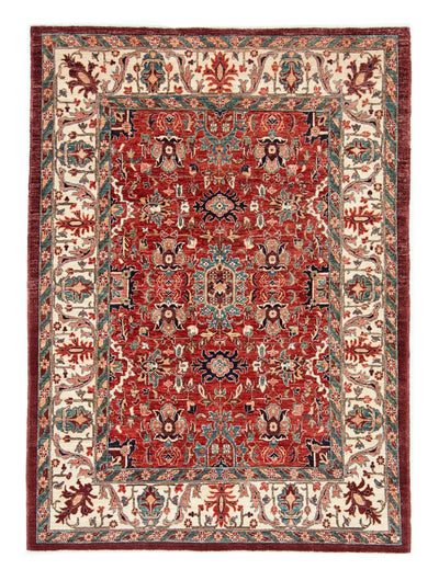 Afghaans tapijt 148x200cm - Oosters Tapijt - donkerrood
