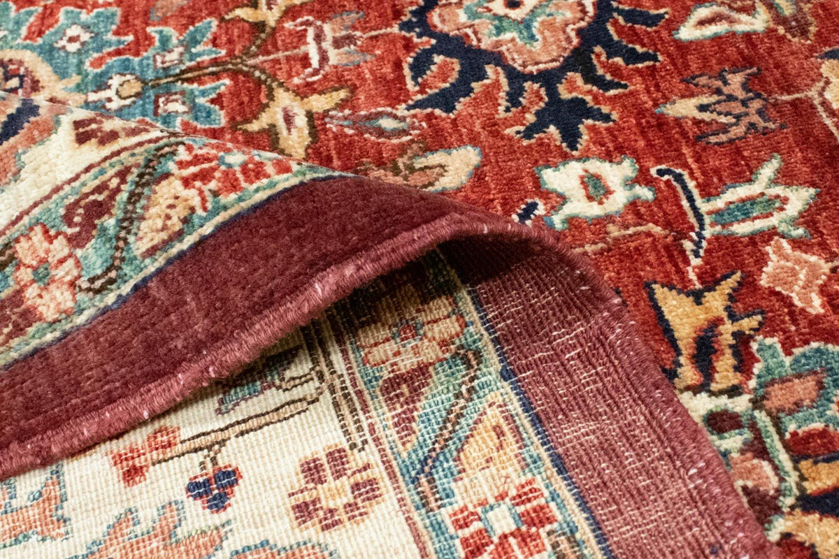 Afghaans tapijt - 200 x 148 cm - donkerrood