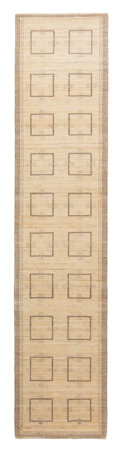 Loper Gabbeh Tapijt - Loribaft Perzisch - 345 x 75 cm - beige