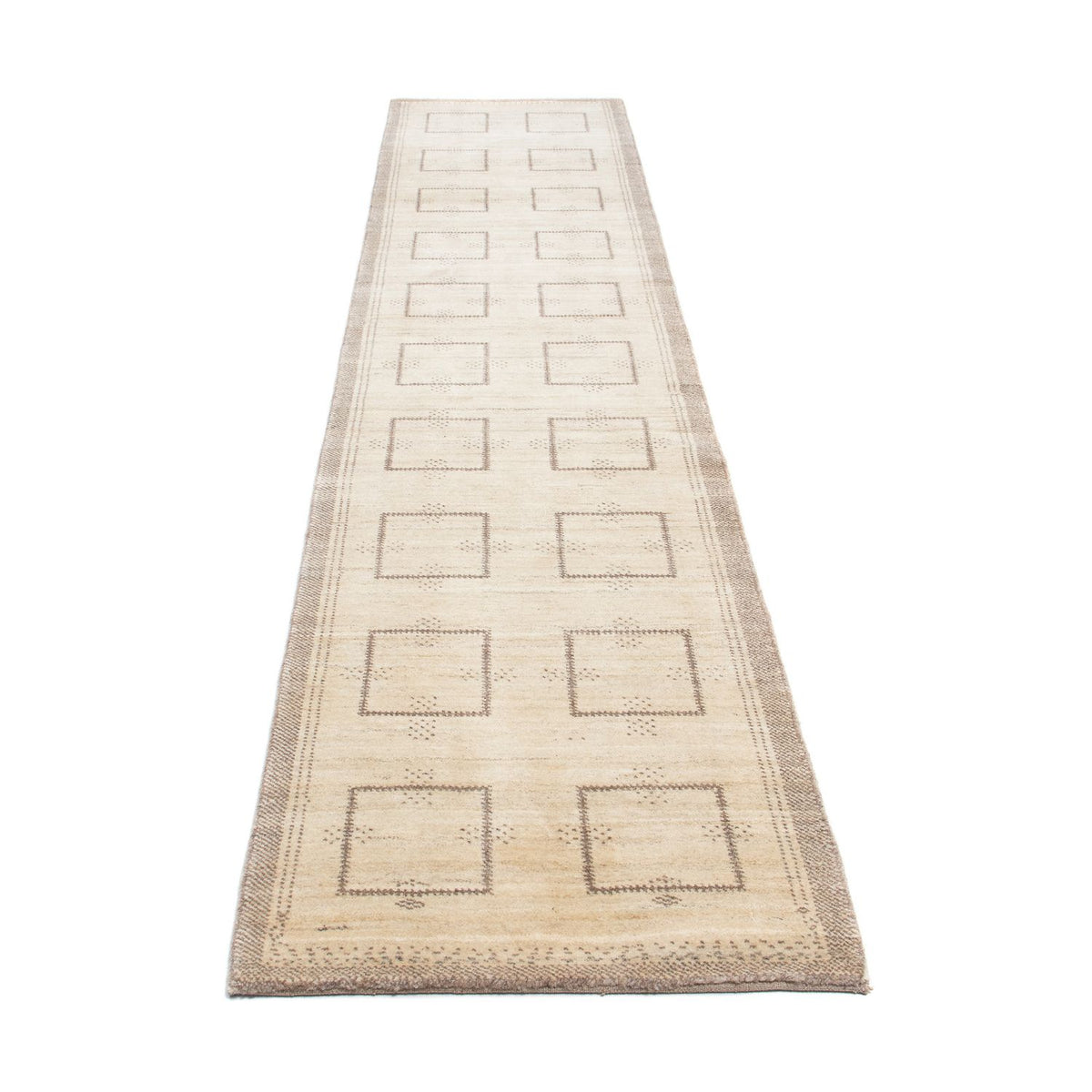 Loper Gabbeh Tapijt - Loribaft Perzisch - 345 x 75 cm - beige