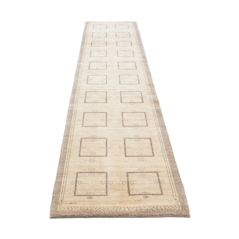 Loper Gabbeh Tapijt - Loribaft Perzisch - 345 x 75 cm - beige