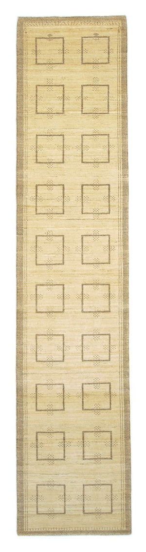Loper Gabbeh tapijt - Perzisch - 345 x 75 cm - beige