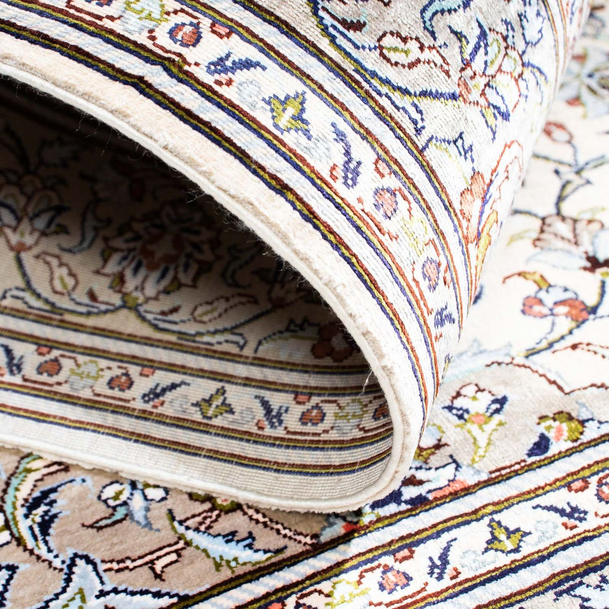 Perzisch tapijt - Ghom - 121 x 80 cm - beige