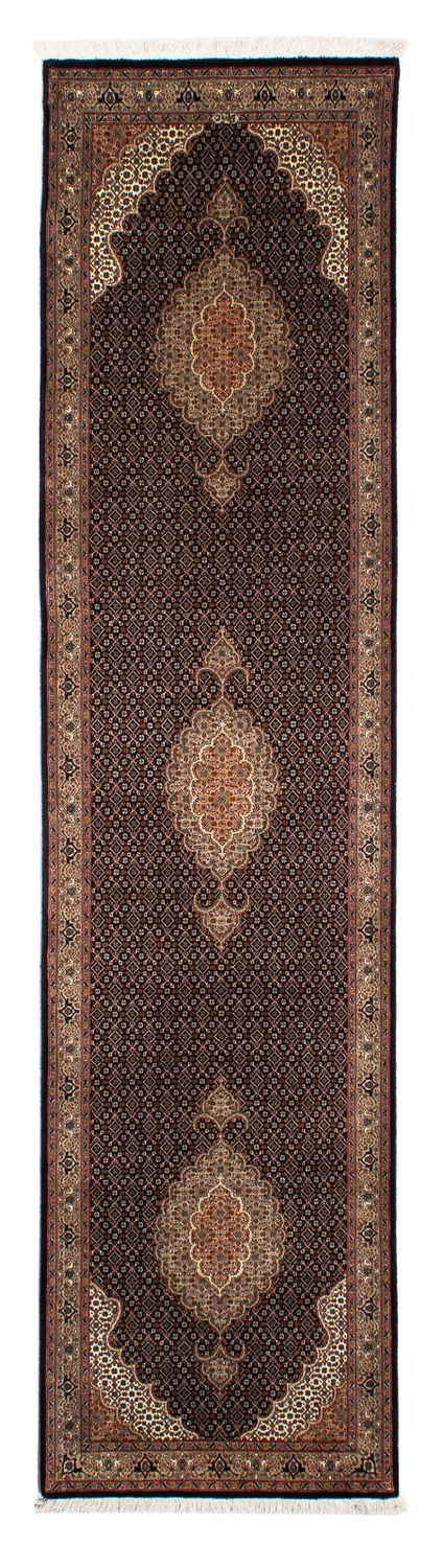 Loper Perzisch tapijt - Tabriz - 295 x 77 cm - donkerblauw