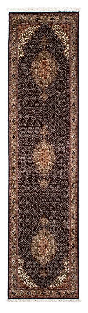Loper Perzisch tapijt - Tabriz - 295 x 77 cm - donkerblauw