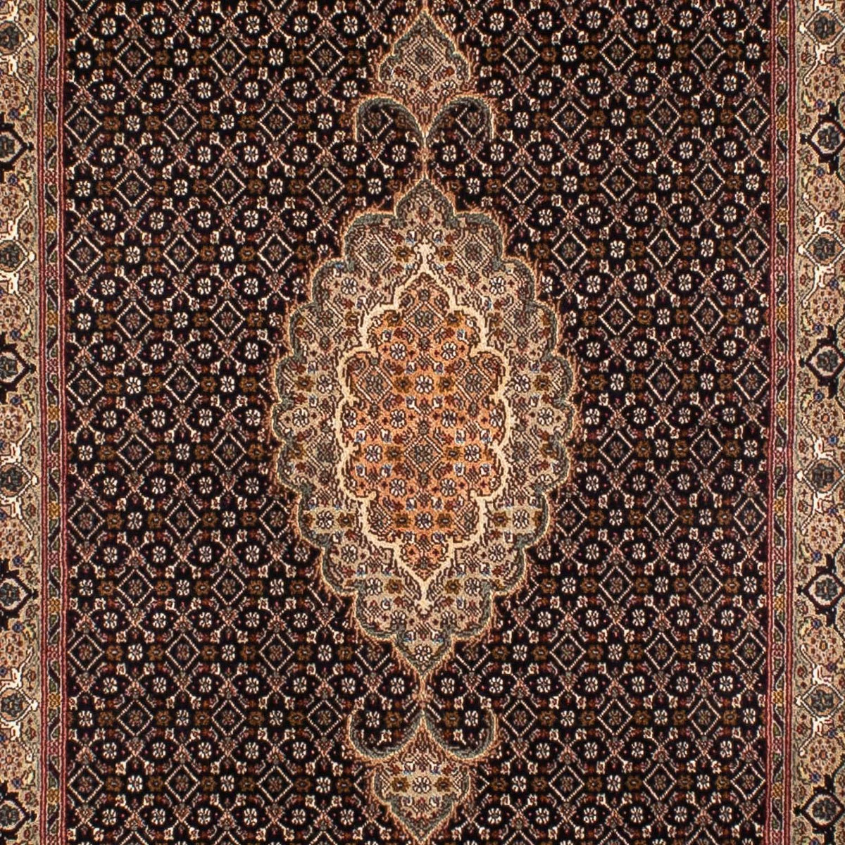 Loper Perzisch tapijt - Tabriz - 295 x 77 cm - donkerblauw