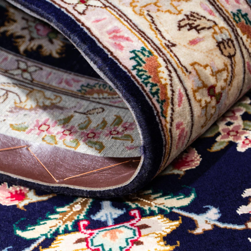 Loper Perzisch tapijt - Tabriz - Royal - 200 x 83 cm - donkerblauw