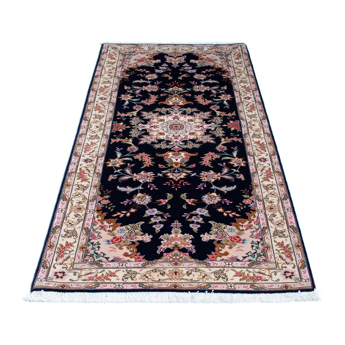 Loper Perzisch tapijt - Tabriz - Royal - 200 x 83 cm - donkerblauw
