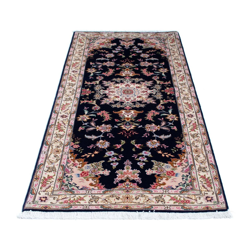 Loper Perzisch tapijt - Tabriz - Royal - 200 x 83 cm - donkerblauw
