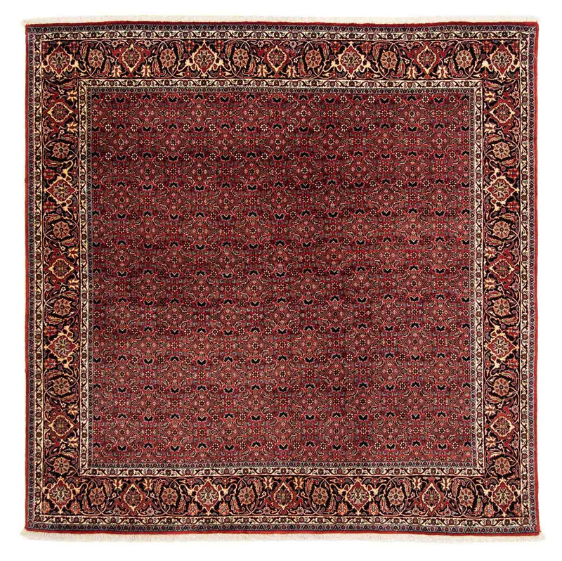 Perzisch tapijt - Bijar vierkant  - 200 x 197 cm - donkerrood