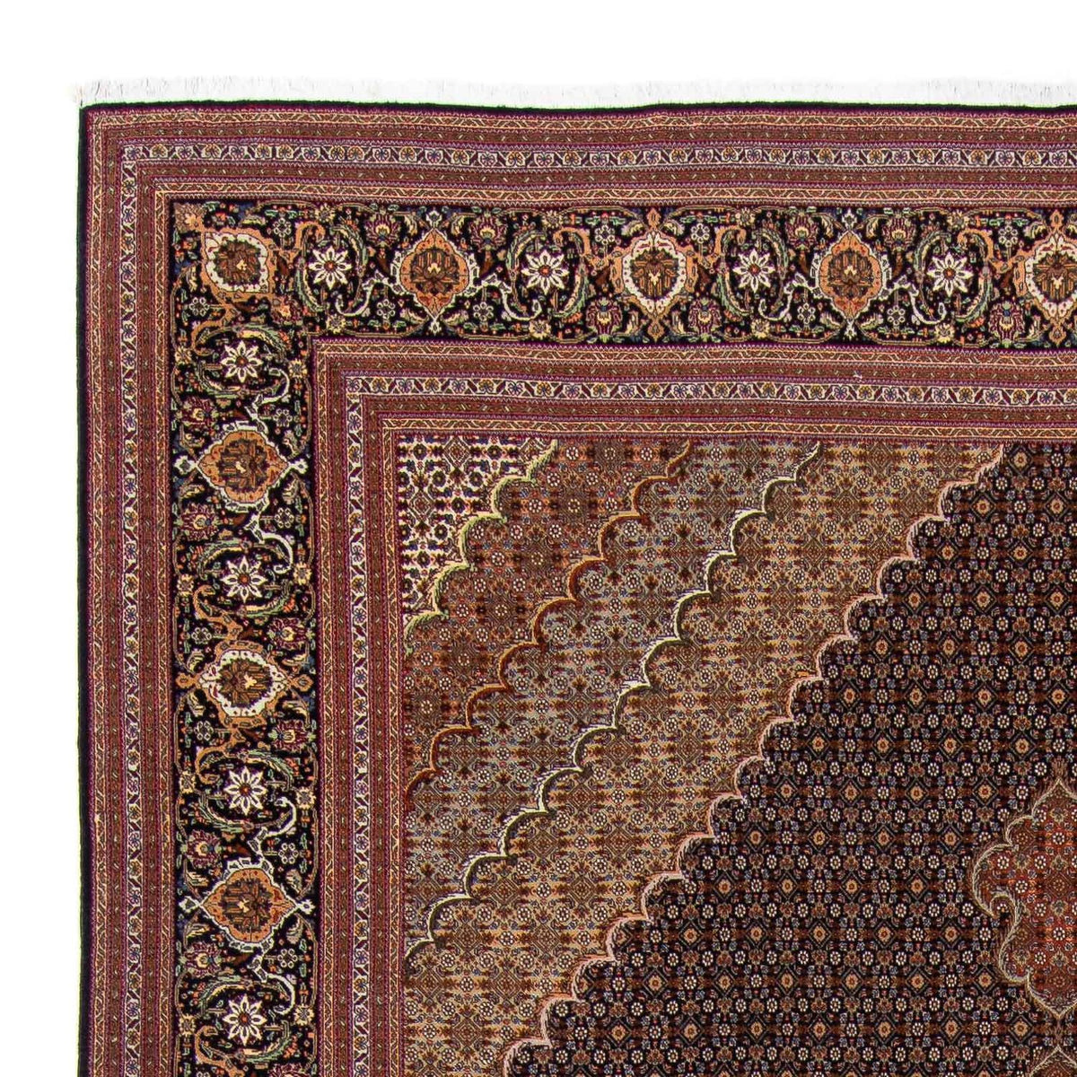 Perzisch tapijt - Tabriz - 359 x 252 cm - bruin