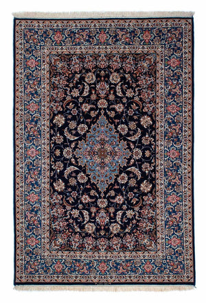 Perzisch tapijt - Isfahan - Premium - 218 x 145 cm - donkerblauw