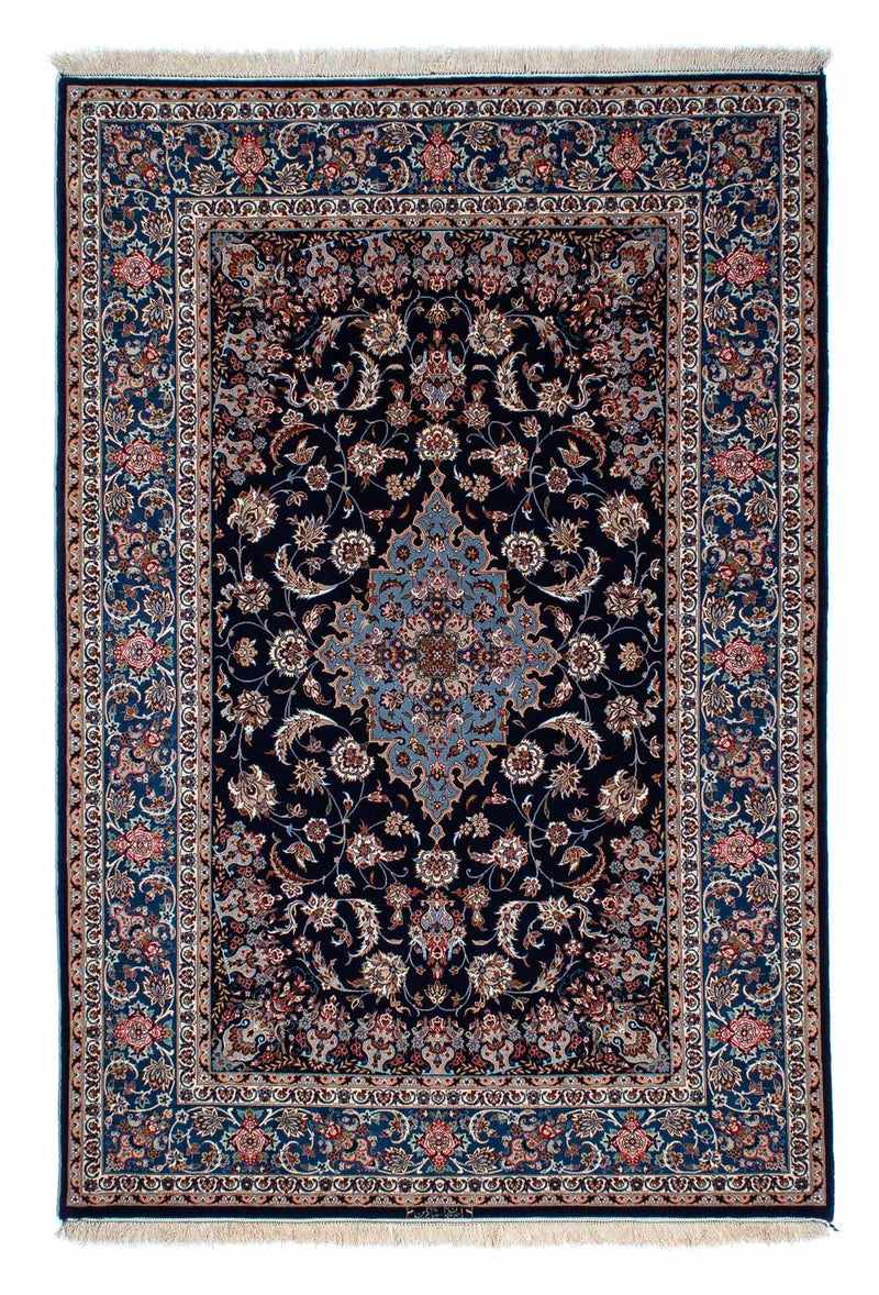 Perzisch tapijt - Isfahan - Premium - 218 x 145 cm - donkerblauw
