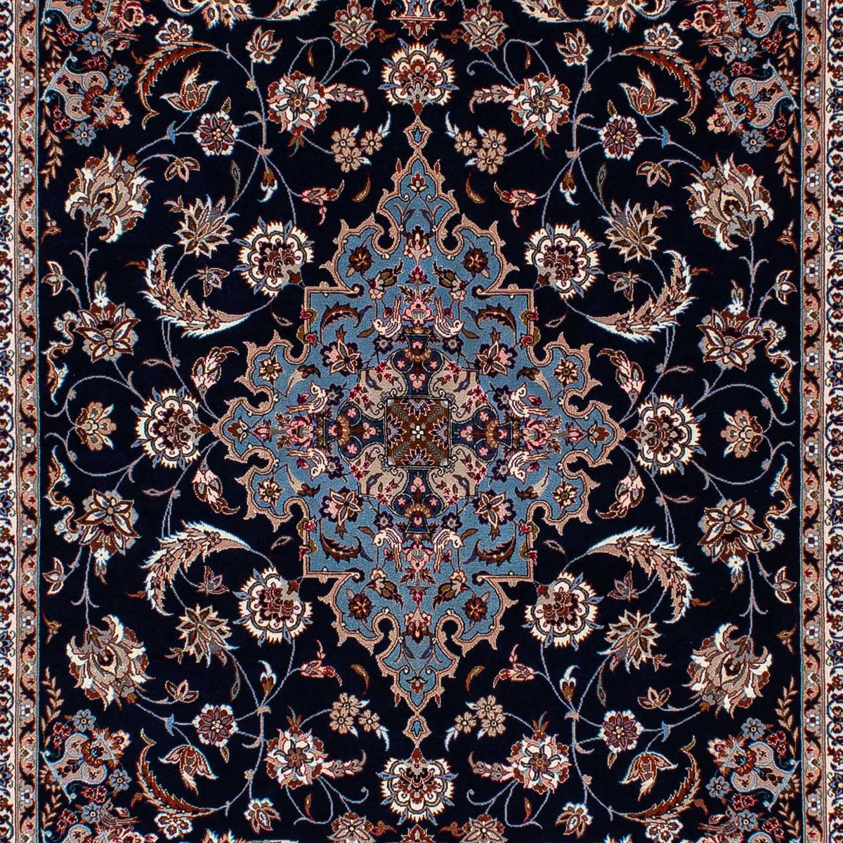 Perzisch tapijt - Isfahan - Premium - 218 x 145 cm - donkerblauw