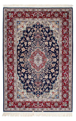 Perzisch tapijt - Isfahan - Premium - 200 x 130 cm - donkerblauw