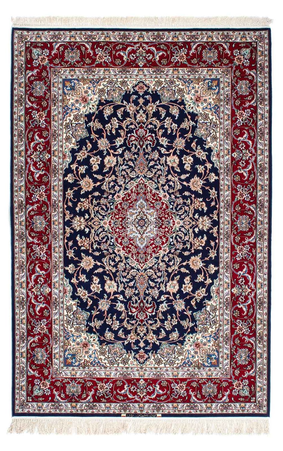 Perzisch tapijt - Isfahan - Premium - 200 x 130 cm - donkerblauw