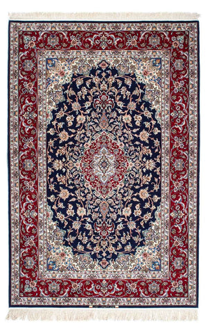 Perzisch tapijt - Isfahan - Premium - 200 x 130 cm - donkerblauw
