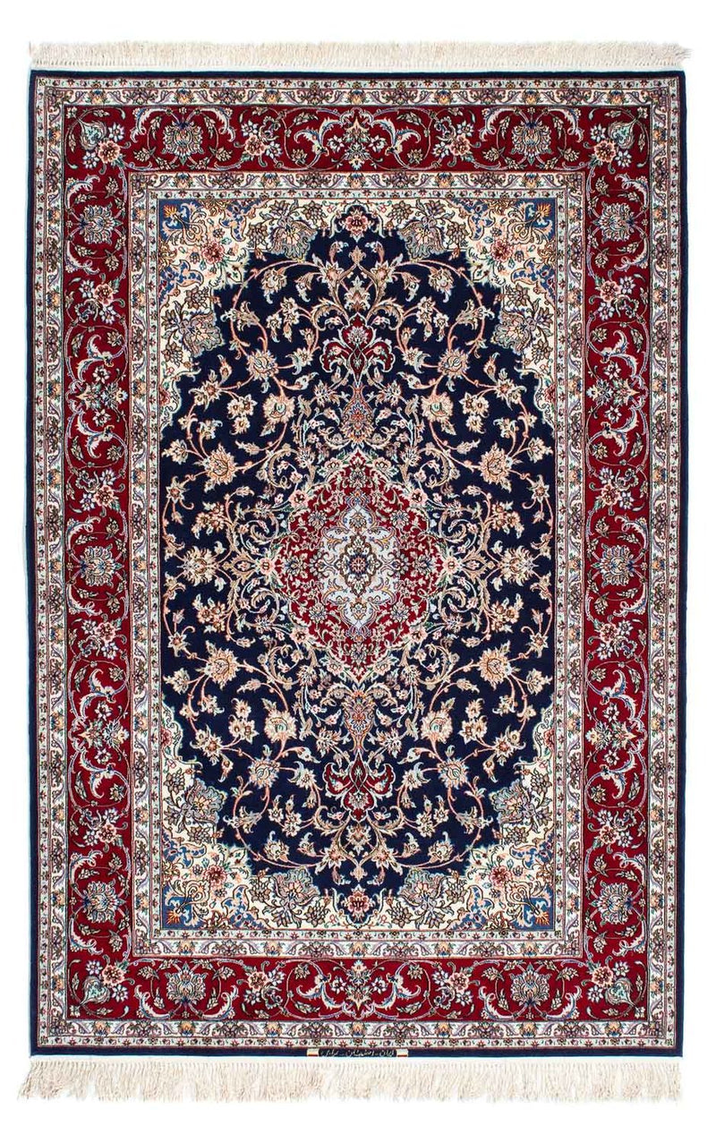 Perzisch tapijt - Isfahan - Premium - 200 x 130 cm - donkerblauw