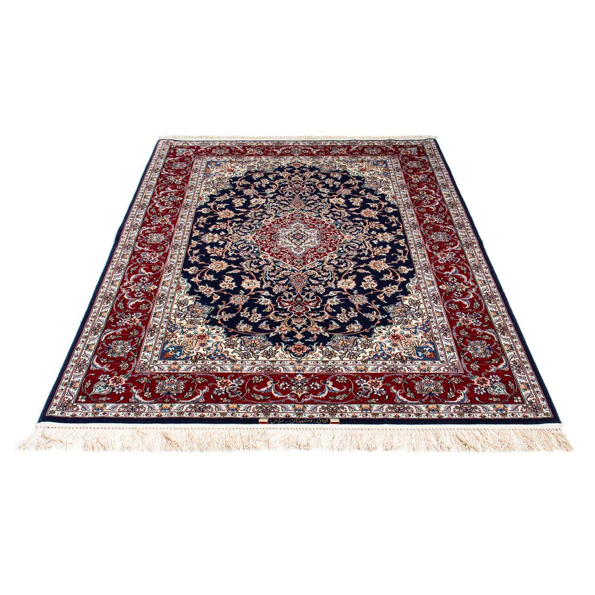 Perzisch tapijt - Isfahan - Premium - 200 x 130 cm - donkerblauw