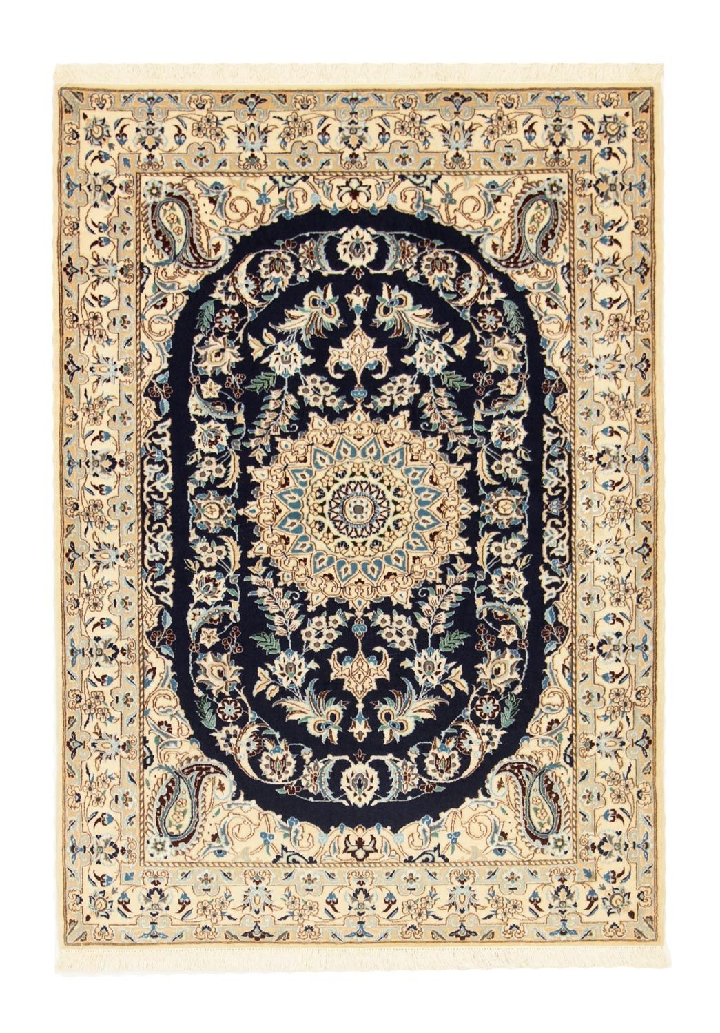 Perzisch tapijt - Nain - Premium - 148 x 100 cm - donkerblauw
