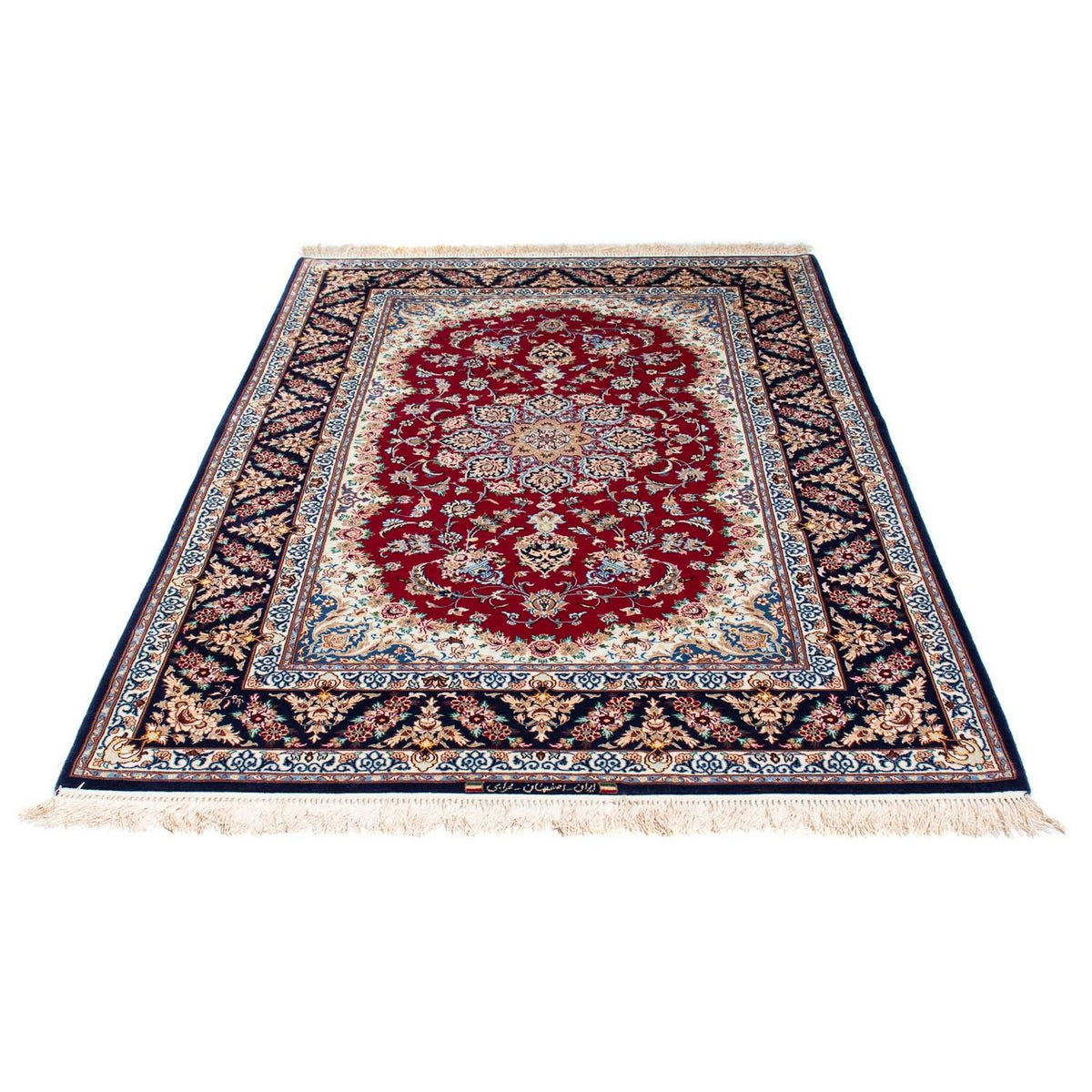 Perzisch tapijt - Isfahan - Premium - 194 x 131 cm - donkerrood