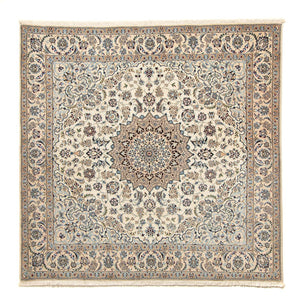 Perzisch tapijt - Nain - Koninklijk vierkant  - 202 x 201 cm - beige