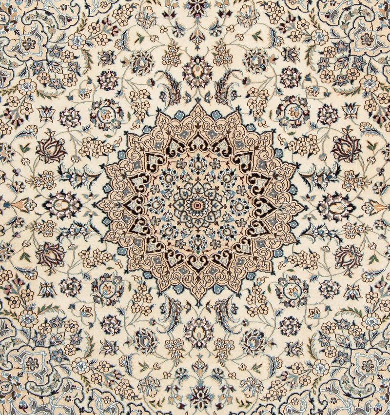 Perzisch tapijt - Nain - Koninklijk vierkant  - 202 x 201 cm - beige