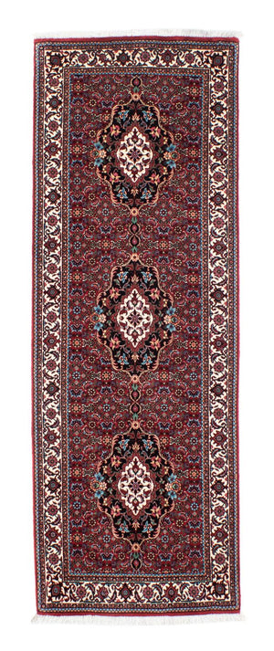Loper Perzisch tapijt - Bijar - 205 x 74 cm - donkerrood