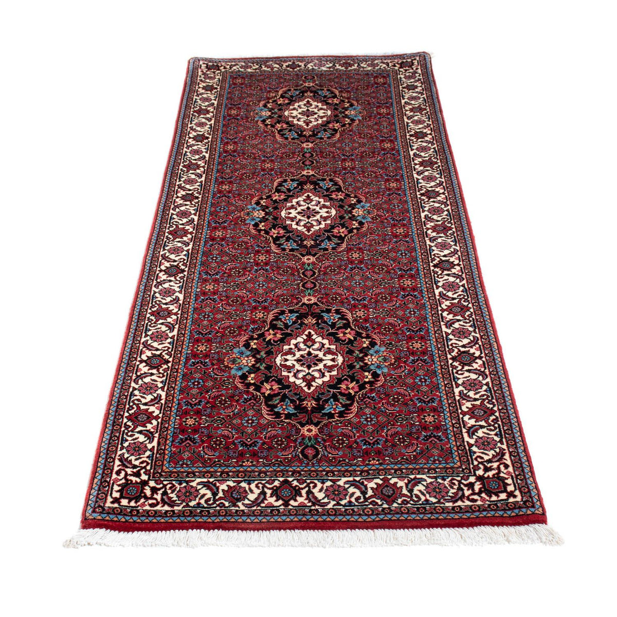 Loper Perzisch tapijt - Bijar - 205 x 74 cm - donkerrood