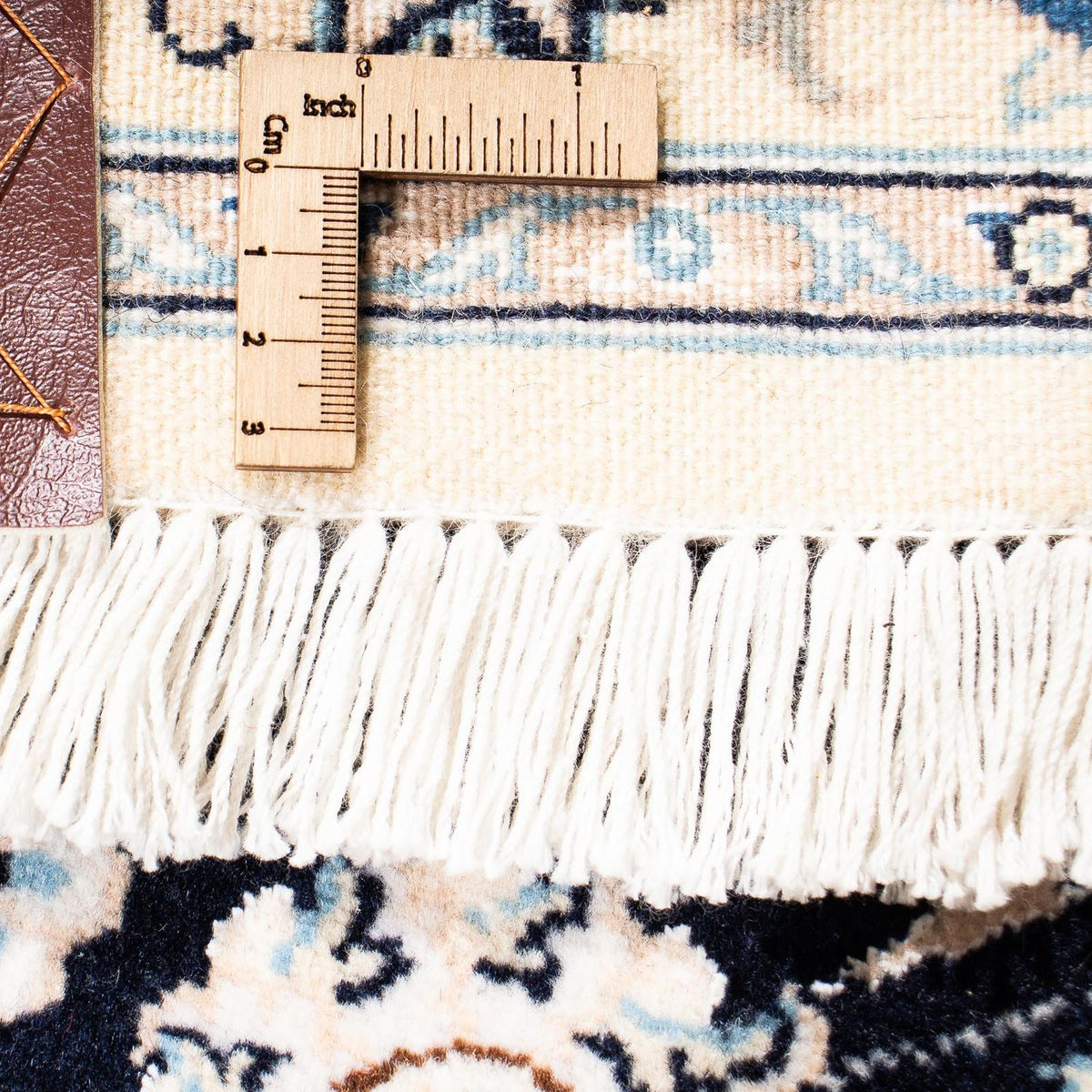 Loper Perzisch tapijt - Nain - Koninklijk - 295 x 78 cm - donkerblauw