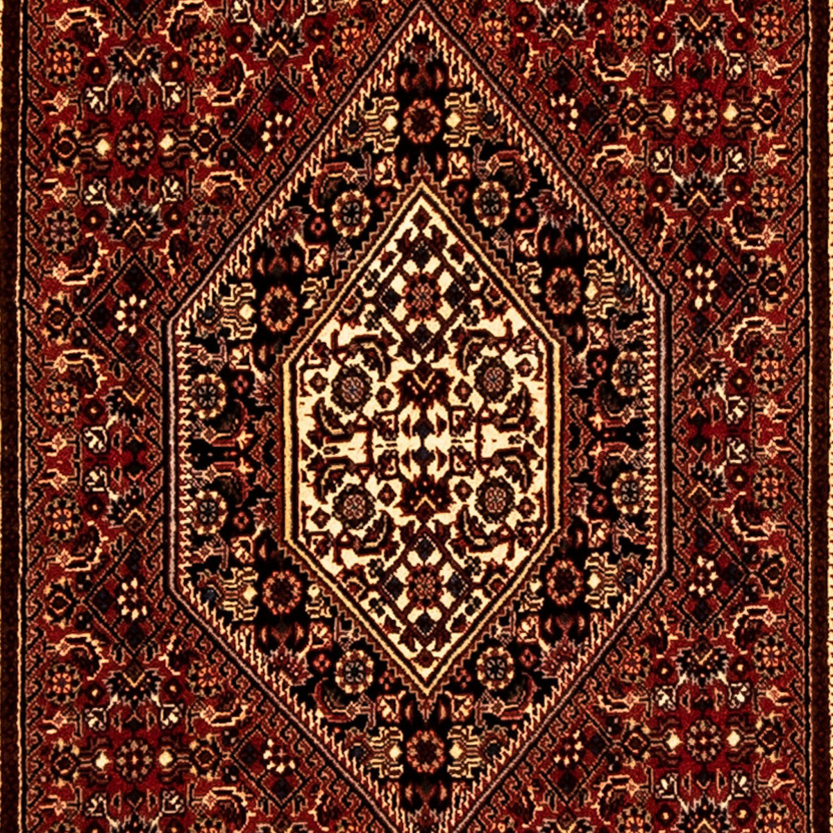 Loper Perzisch tapijt - Bijar - 250 x 73 cm - veelkleurig