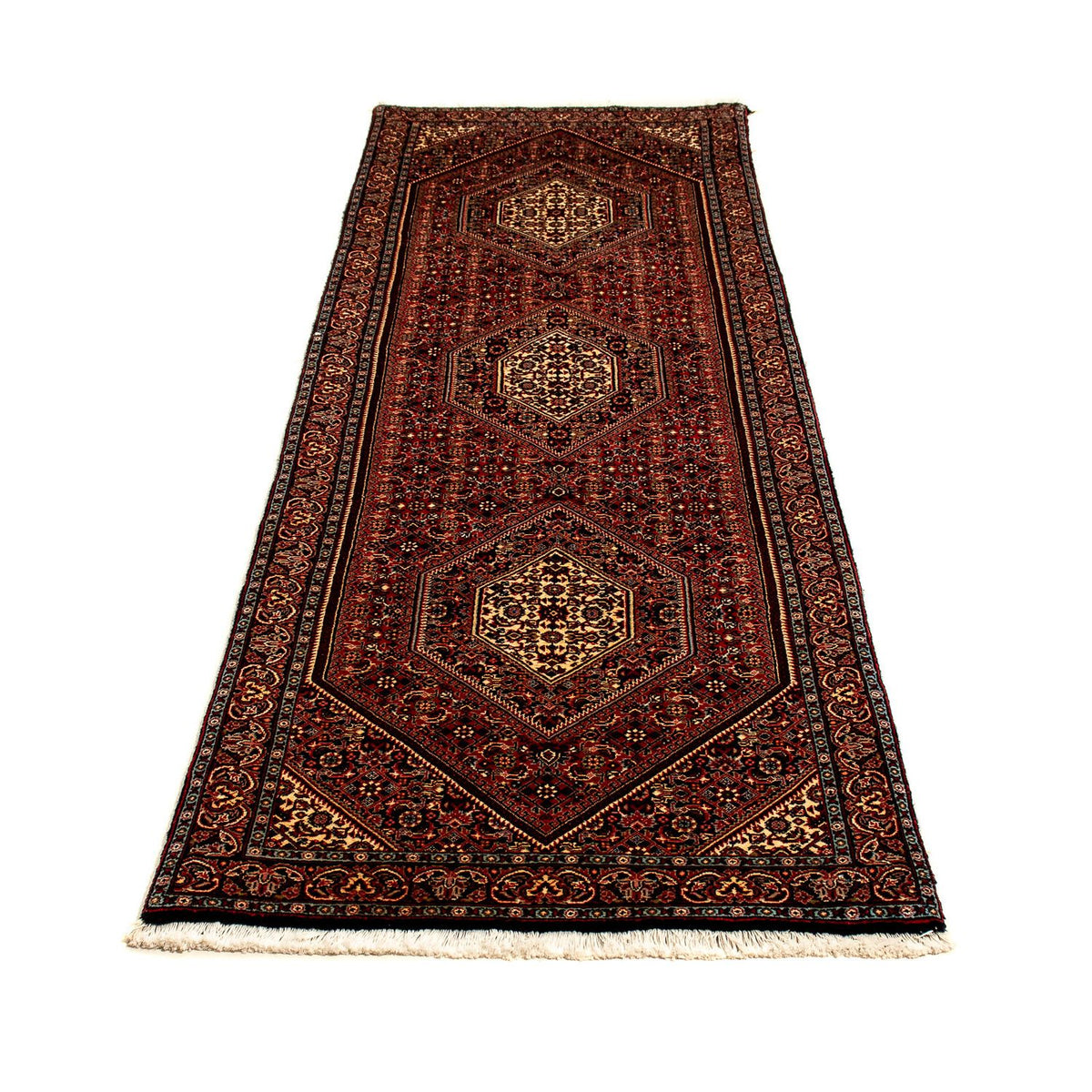 Loper Perzisch tapijt - Bijar - 250 x 73 cm - veelkleurig