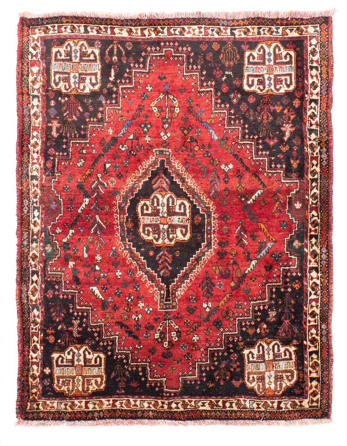 Perzisch Tapijt - Nomadisch - 162 x 117 cm - donkerrood