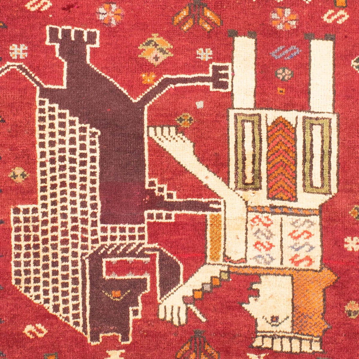 Perzisch Tapijt - Nomadisch - 167 x 120 cm - donkerrood