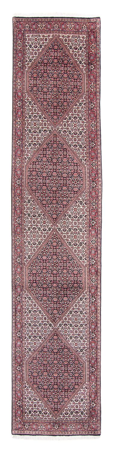 Loper Perzisch tapijt - Bijar - 395 x 81 cm - beige
