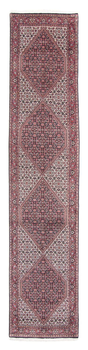 Loper Perzisch tapijt - Bijar - 395 x 81 cm - beige